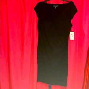 Ralph Lauren Short Sleeve Black Dress, Size 14P